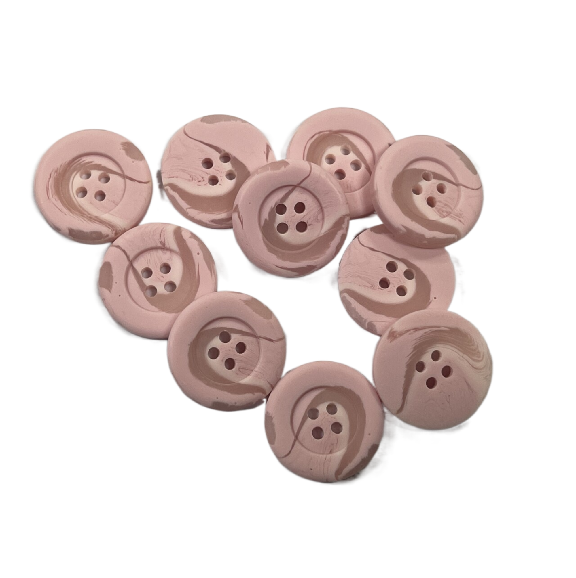 3/4" 4 Hole Plastic Coat Buttons Pink Color Use For Women'S Coat Sweater
