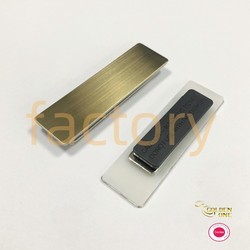 Gold Plated Name Tag Badge Clothing Custom Made With Safety Pin