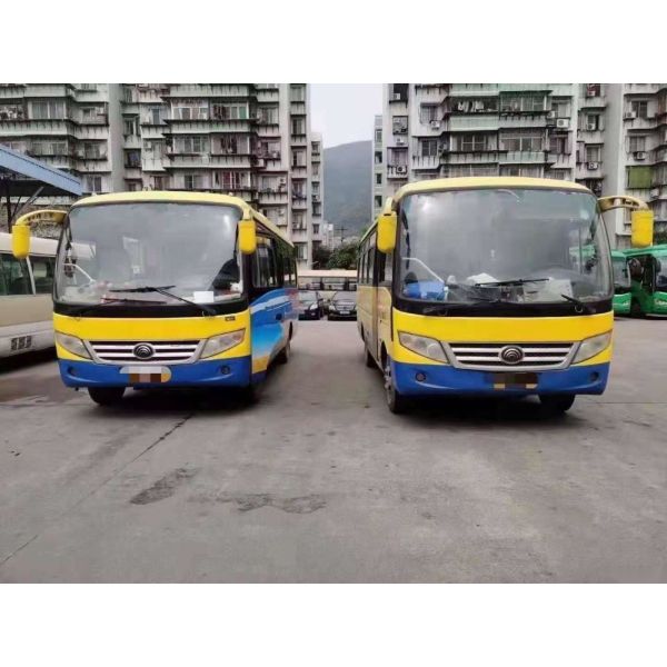 Used Yutong Mini Bus ZK6720d Front Engine 95kw Yuchai Good Passenger Bus Euro IV 26seats