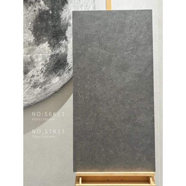 600x1200mm Deep Gray Antibacterial Porcelain Tile for Indoor Flooring