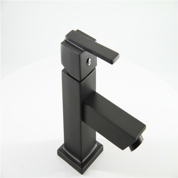 Buy Seamless Tube Bathroom Black Brass Stainless Steel Faucet at wholesale prices