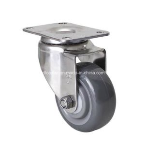 China Customized Stainless Steel 3 80kg Plate Swivel PU Caster S5413-75 for Customization on sale