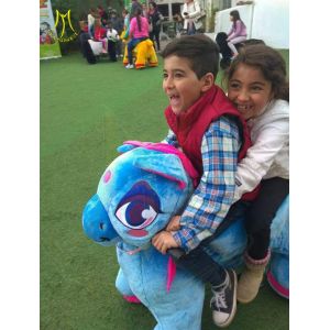 Quality Hansel amusement park playground electric kids plush riding animals for sale