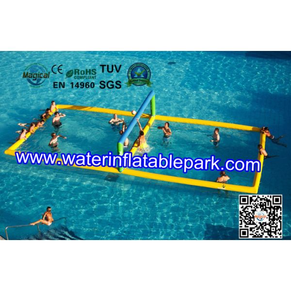 Buy Funny Inflatable Water Games , Inflatable Aqua Park Water Volleyball Field at wholesale prices