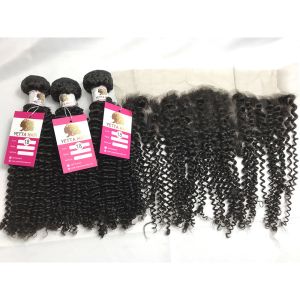 Quality 100 % Unprocessed Peruvian Human Hair Weave Curly Remy Hair Extensions for sale