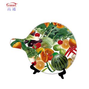 Sustainable Customized Logo Acceptable Tempered Glass Serving Tray for Home and