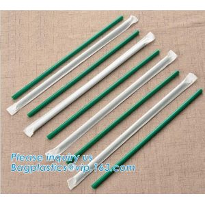 Disposable Plastic Compostable Straw Biodegradable Flexible PLA Drinking Straw