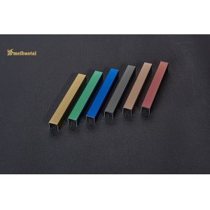 0.65mm Thickness Stainless Steel Tile Trim SS U V Profile Decorative With Color