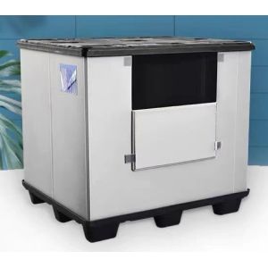 Rectangular Plastic Pallet Box Heavy Duty Folding Pallet Boxes Environmntally