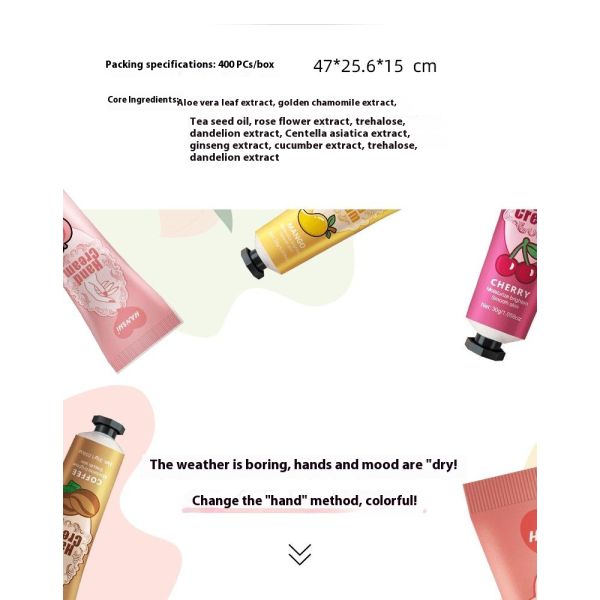 Whitening Organic Moisturizing Hand Cream Anti-Dry Cracking Hydrating Soft Skin Lotion Fragrance Handcream Stock for