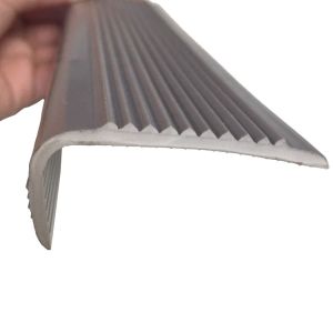China Protective L Shape PVC Rubber Stair Nosing Edge Trim for Slip Resistant Stair Treads on sale