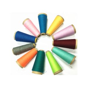 Quality Recycled Dyed Polyester Yarn , Semi Dull Yarn For Leather Product Sewing for sale