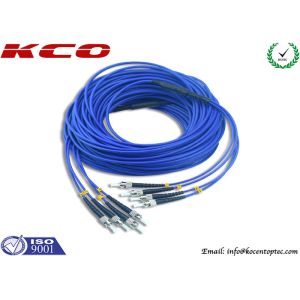 4 Cores Armored Fiber Optic Patch Cord ST to ST Rodent Resistant