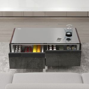end Foldable Coffee Table with Touch Screen and Refrigerator Main Material Iron