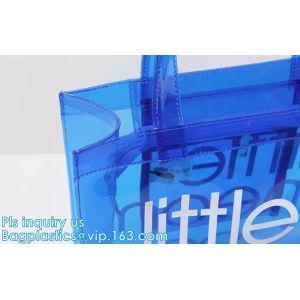Eco friendly PVC zipper bag/pvc clear bag/PVC handle bag, Clear PVC handle bag,