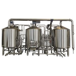 SS304 7.5KW 3000kg/H Commercial Beer Brewing System