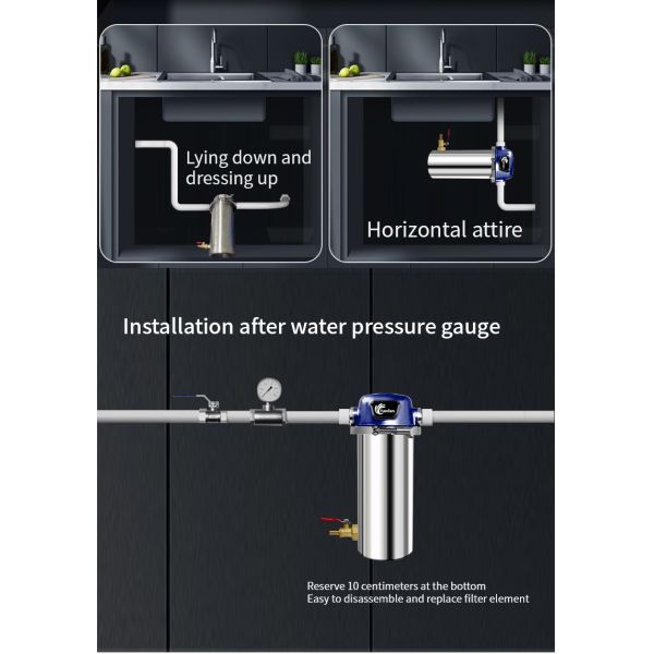 Stainless Steel Resin Water Filter For Homes Commercial Hotels Tap / Well Water Filtration