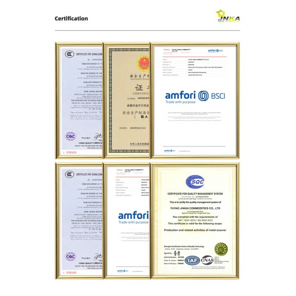 100% Pure Copper Spiral Scourer Scrubber for Cleaning Pad Sponge in Pure Copper