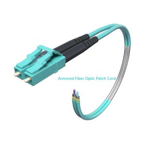 G657A 3.0mm LSZH White Armored Fiber Optic Patch Cord SC/APC To SC/APC SM 9 1F