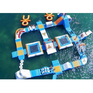 Safe Ocean Inflatable Water Park / Commercial Floating Water Playground