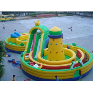 Inflatable jumping castle indoor playground 1000D Vinyl Coated Tarpaulin
