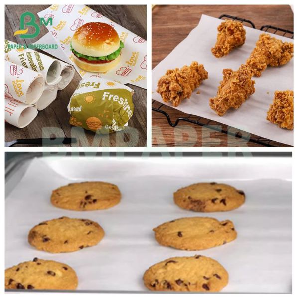 38grs 40grs Smooth Greaseproof White Sandwich Wrapping Paper Kit 3 Kit 5