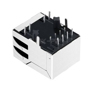 LPJE160GFNL 1X1 Port RJ45 Modular Jack Without Magnetics Tab Down Green/Green