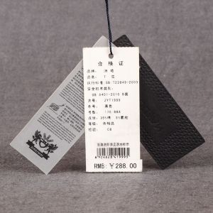 300gsm 350gsm 400gsm Paper Printed Hang Tags For Clothing 6.8*6.8cm