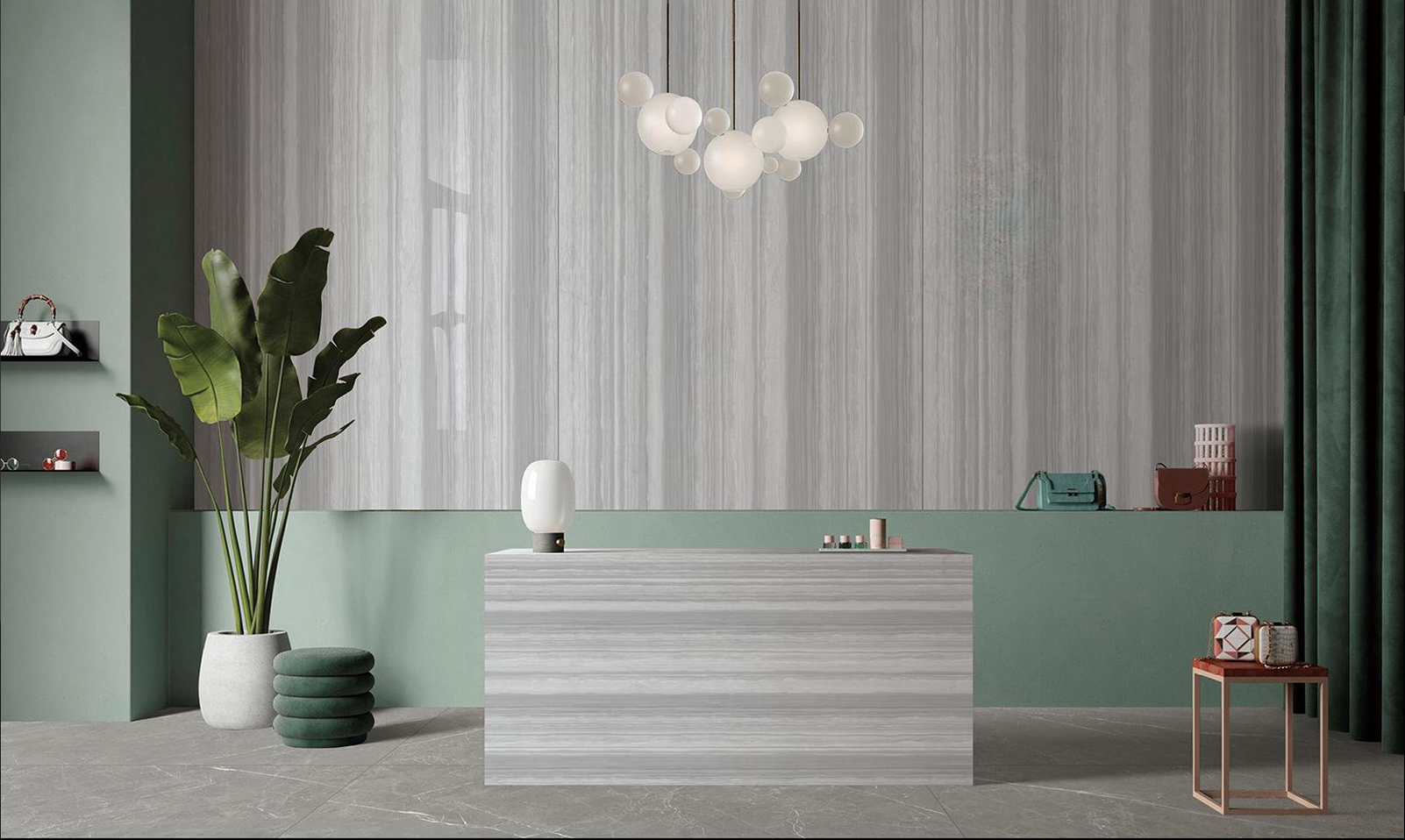 Wood Look Finished Porcelain Slab Sintered Stone 1200*2400 for Floor and Wall Tile