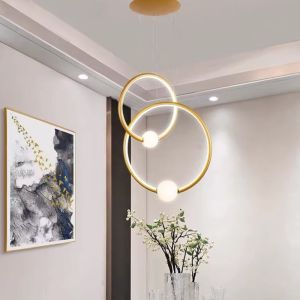 Indoor Modern Circular Ring Chandelier 44w 23w 19w