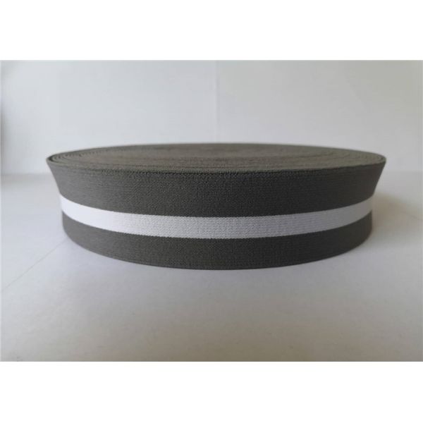 Buy 3.5 Cm Stripe Elastic Nylon Webbing Decorative Wide Custom Printed For Bags at wholesale prices