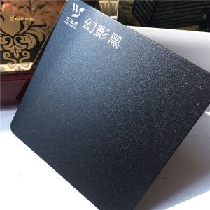 Sandblasted Black Decorative Stainless Steel Sheet 0.55mm Flat Shape