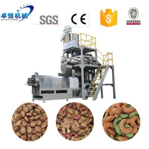 PLC Controlled Full Production Line Dry Kibble Pet Dog Cat Food Pellet Making