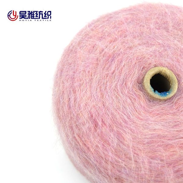 100% Wool Fancy Hand Arm Knit Yarn Hairy Crochet Yarn For Sweater Hat