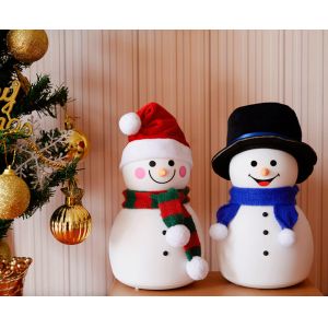 1200mA Tabletop Night Light Lamp , Silicone Snowman Led Night Light
