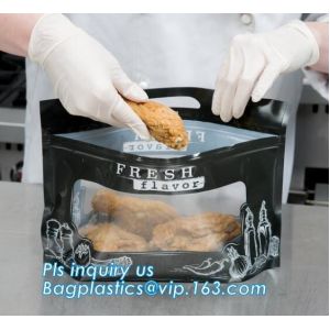 Anti Fog Function Plastic Zipper Roasted Chicken Packaging Bag, slide zipper hot