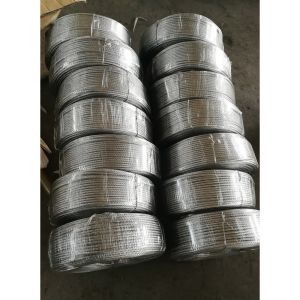 Manufacture 1/4" Steel Cable with 7x7 Galvanized Wire Rope at Steel Core and