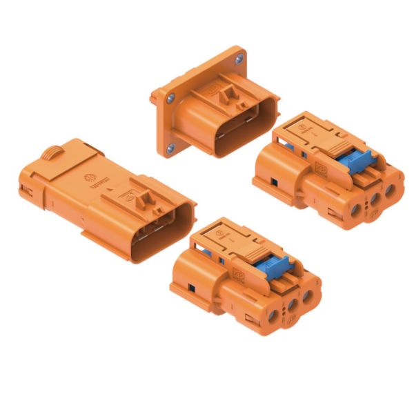 Neopower 6-Pin High Voltage 1000V 35A Automotive Power and Signal Connector with 360° Shielding