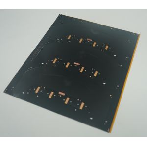 2L Flexible Pcb With Steel Stiffener Black Coverlay White Soldermask