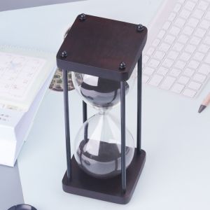 Creative Glass Hourglass Traditional Rectangle Coloured Sand Timers Free Sample