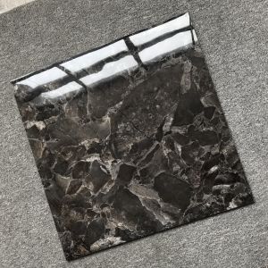 60 x 60cm Porcelanato Black and White Checkered Stone Marble Floor Tiles in