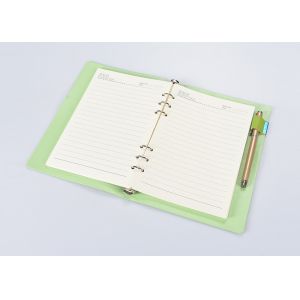 Elastic Straps Small Multi Subject Notebook , Grass Green Cardboard Cover
