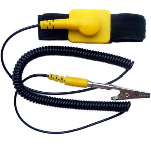 Velcro ESD Wrist Strap Adjustable Anti Static Band 1 Meg ohm Resistor PU Cord