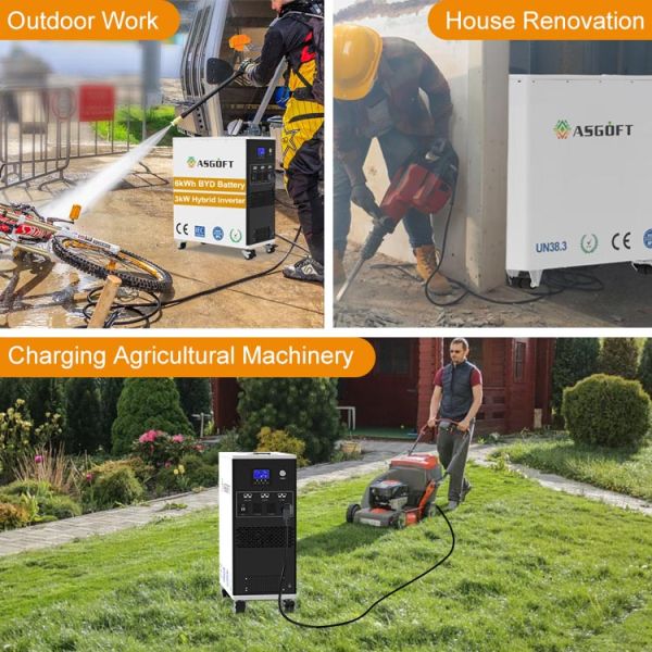 6kwh Lithium ion Battery portable power station 6KWH Lifepo4 Hybrid Inverter 3kw