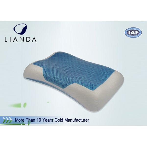 Bamboo Fiber Memory Foam Sleep Pillow With Cool Gel , Lux Living Gel Pillow