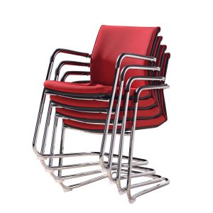 Ergonomic Leather Boardroom Chairs Stacking Conference Room Chairs