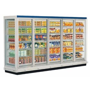 Open chiller showcase, drink open refrigerator