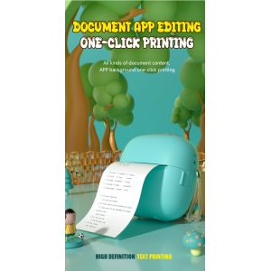 Bluetooth 5.1 Wireless Bluetooth Color Small Sticker Printer With Alarm Clock