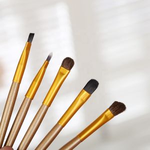 5pcs Travel Portable Eye Makeup Brushes Set Eyeshadow Eyeliner Eyebrow Brush