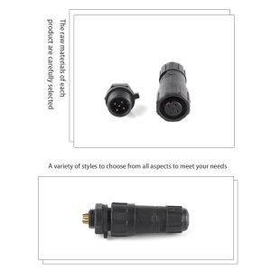 Automotive 300V 7 8 9 Pin M14 panel mount nylon Board-to-wire assembly welding